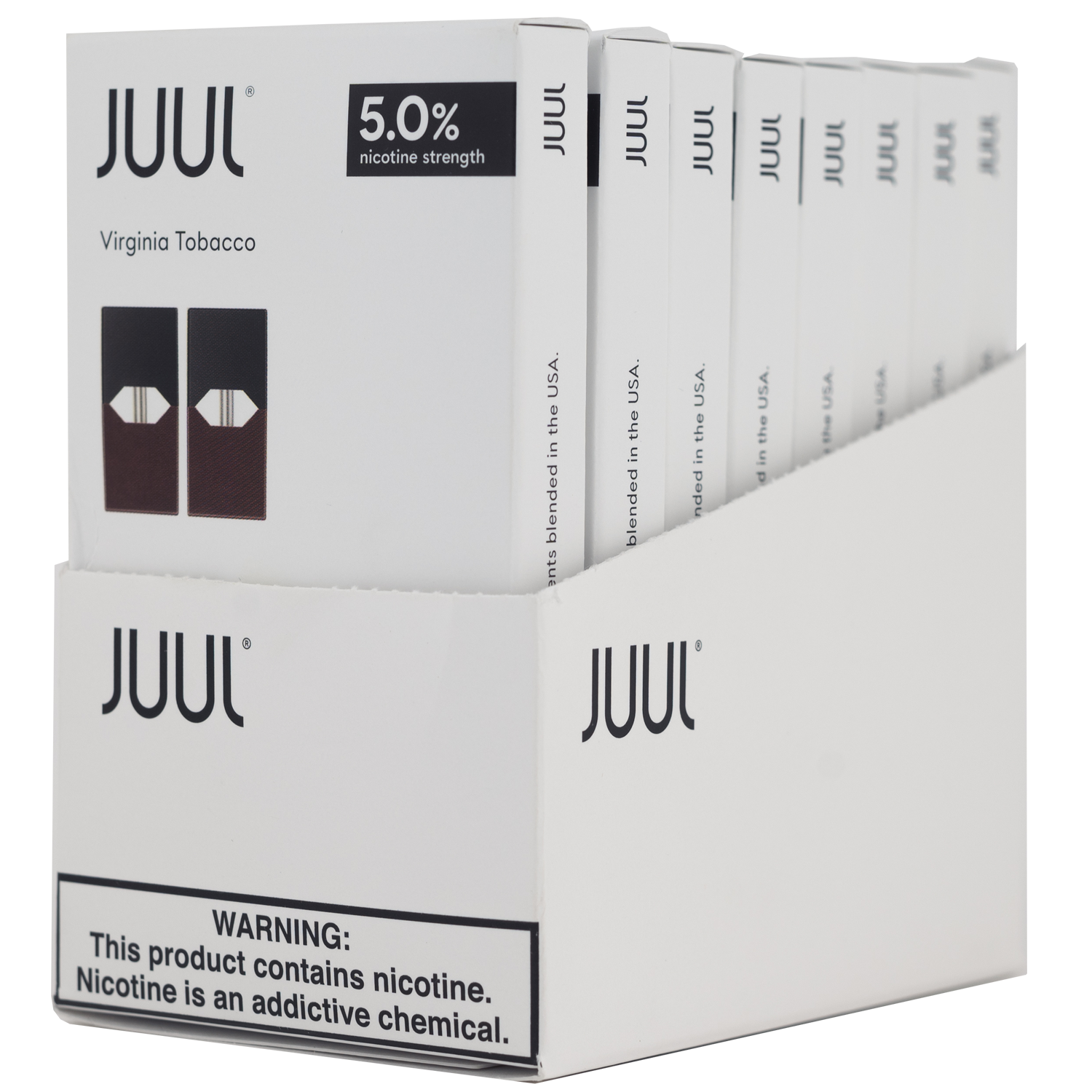 JUUL Virginia Tobacco Pods 2 Pack 5% (Box of 8)