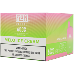 Flum Pebble Melo Ice Cream 10 Pack flum, pebble, disposable, vape, disposable vape, nicotine, 50mg, melo, ice, cream, ice cream, melo ice cream, 6000, puffs, 6000 puffs, rechargeable