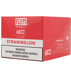 Flum Pebble Strawmelon 10 Pack flum, pebble, disposable, vape, disposable vape, nicotine, 50mg, strawberry, melon, strawmelon, 6000, puffs, 6000 puffs, rechargeable