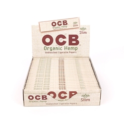 OCB Organic Hemp Slim Rolling Papers (Box of 24) 
