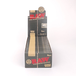 RAW Black Single Wide Rolling Papers (Box of 25) 