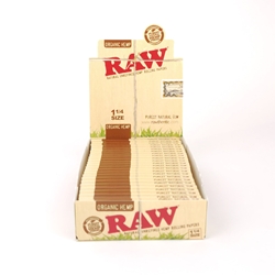 RAW Organic Hemp 1 1/4 Rolling Papers (Box of 24) 