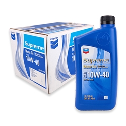 Chevron Supreme SAE 10W-40 Motor Oil (Box of 12) 