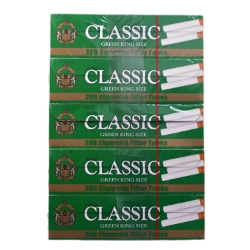 Classic Green King Size Filter Tubes - 5PK 
