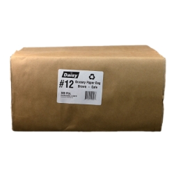 Daisy #12 Brown Paper Bags (7"x4.5"x13.75") - [Pack of 500] 