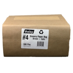 Daisy #4 Brown Paper Bags (5"x3.12"x9.75") - [Pack of 500] 