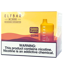 Elfbar Gumi 10ct elf, bar, elfbar, vape, disposable vape, nicotine, 50mg, gumi, bc5000, 5000, puffs