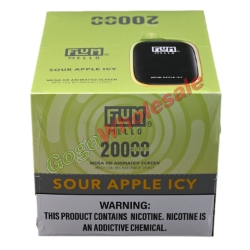 Flum Mello Sour Apple Icy Disposable Vape (Box of 10) 
