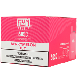 Flum Pebble Berrymelon Icy 10PK flum, pebble, disposable, vape, disposable vape, nicotine, 50mg, berry, melon, berrymelon icy, icy, 6000, puffs, 6000 puffs, rechargeable