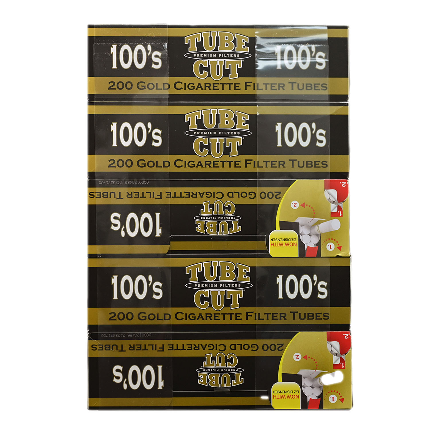 Gambler Tube Cut Gold 100 Filter Tubes - 5PK 