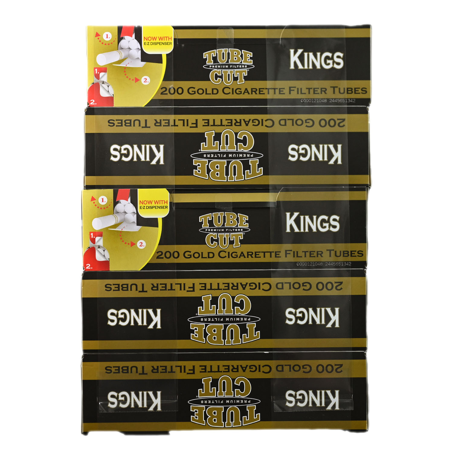 Gambler Tube Cut Gold King Size Filter Tubes - 5PK 