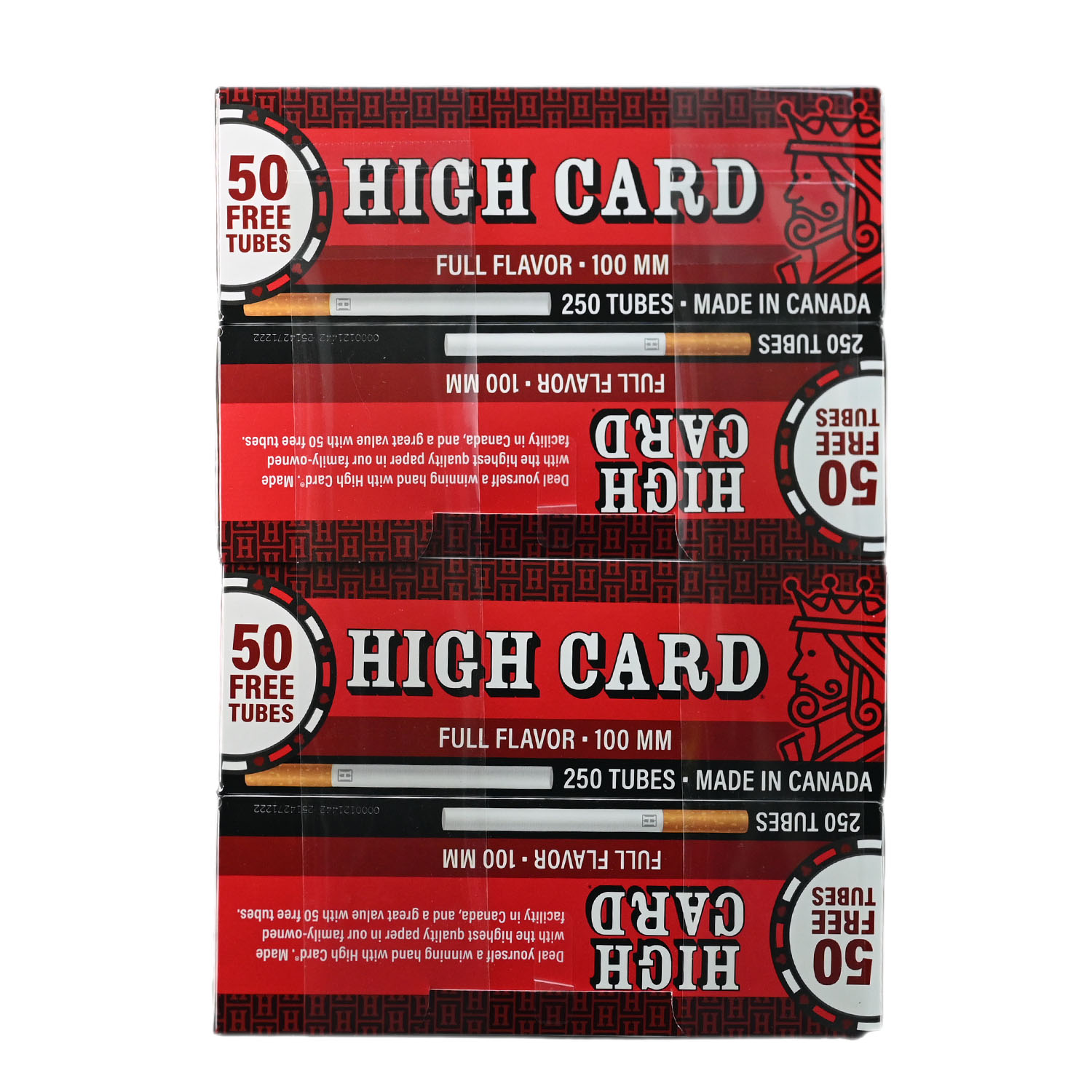High Card Regular 100 Filter Tubes - 4PK 