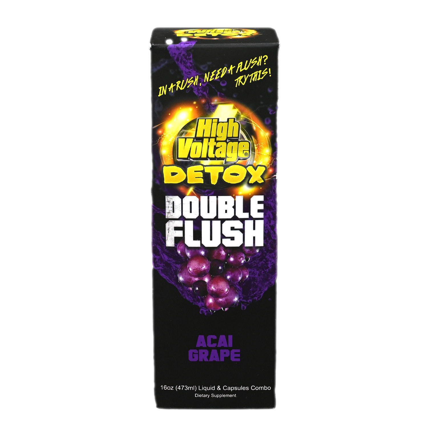 High Voltage Double Flush Detox - Acai Grape - 16oz 