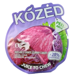 Kozed Peelable Gummy Candy - Grape - 75g 