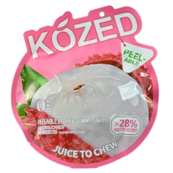 Kozed Peelable Gummy Candy - Lychee - 75g 