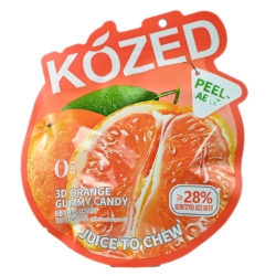 Kozed Peelable Gummy Candy - Orange [3D] - 75g 