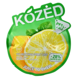 Kozed Peelable Gummy Candy - Sour Lemon - 75g 