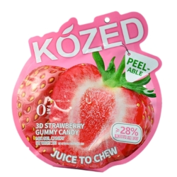 Kozed Peelable Gummy Candy - Strawberry [3D] - 75g 