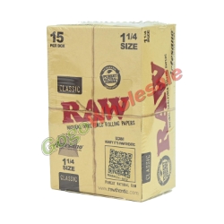 RAW Artesano Classic 1 1/4 Size Rolling Papers plus Tips 15 Pack RAW, raw rolling papers, rolling papers