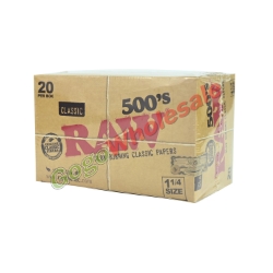 RAW Classic 1 1/4 Size 500s Rolling Papers 20 Pack RAW, raw rolling papers, rolling papers