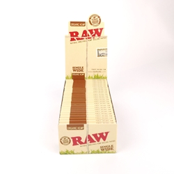 RAW Organic Hemp Single Wide Rolling Papers (Box of 25) 