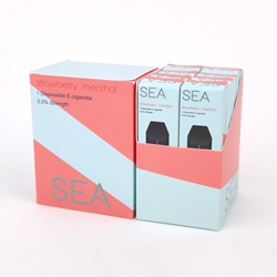 SEA Strawberry Menthol Disposable Vapes (Box of 8) 