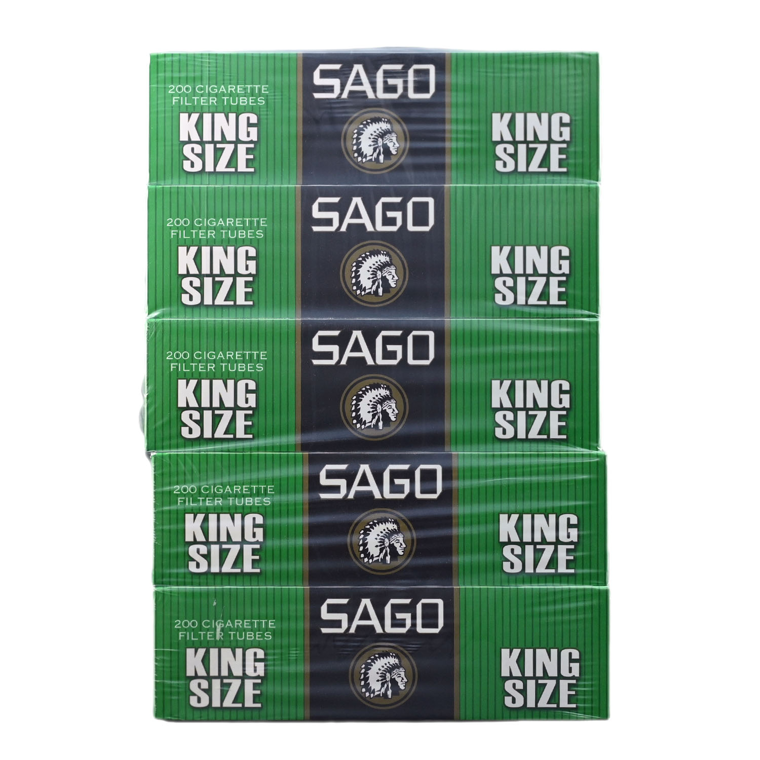 Sago Green King Size Filter Tubes - 5PK 