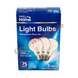 Simply 75W Single-Filament Light Bulbs - 3PK 