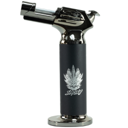 Smoxy Premium Cannon Torch Black SMOXY, gas lighter, torch lighter, premium lighter, stylish accessory, cigar lighter, unique lighter, sleek torch, sophisticated flame, reliable ignition, ergonomic grip, conversation starter, quality construction, refillable lighter, statement piece.