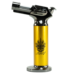 Smoxy Premium Cannon Torch Gold SMOXY, gas lighter, torch lighter, premium lighter, stylish accessory, cigar lighter, unique lighter, sleek torch, sophisticated flame, reliable ignition, ergonomic grip, conversation starter, quality construction, refillable lighter, statement piece.