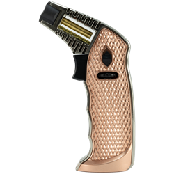 Smoxy Premium Hunter Torch gold SMOXY, gas lighter, torch lighter, premium lighter, stylish accessory, cigar lighter, unique lighter, sleek torch, sophisticated flame, reliable ignition, ergonomic grip, conversation starter, quality construction, refillable lighter, statement piece.