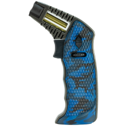 Smoxy Premium Hunter Torch Blue SMOXY, gas lighter, torch lighter, premium lighter, stylish accessory, cigar lighter, unique lighter, sleek torch, sophisticated flame, reliable ignition, ergonomic grip, conversation starter, quality construction, refillable lighter, statement piece.