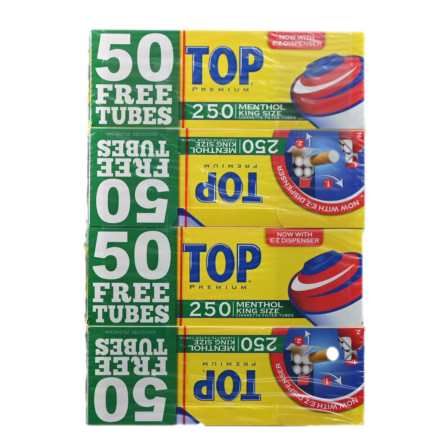Top Menthol King Size Filter Tubes - 4PK 