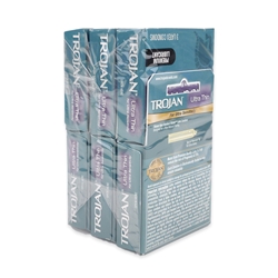 Trojan Ultra Thin Condom 3-Packs (Box of 6) 