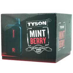 Tyson Mint Berry 10 Pack tyson, disposable, vape, disposable vape, nicotine, 50mg, Mint, Berry, Mint, Berry 7000, puffs, 7000 puffs, rechargeable