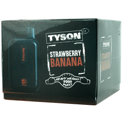 Tyson Strawberry Banana 10 Pack tyson, disposable, vape, disposable vape, nicotine, 50mg, strawberry, banana, strawberry banana, 7000, puffs, 7000 puffs, rechargeable