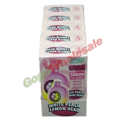 UT White Peach/Lemon Head Dual Flavor Disposable Vape (Box of 5) 