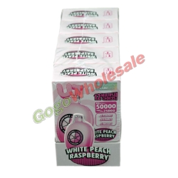 UT White Peach/Raspberry Dual Flavor Disposable Vape (Box of 5) 