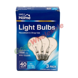 Simply 40W Single-Filament Light Bulbs - 3PK 