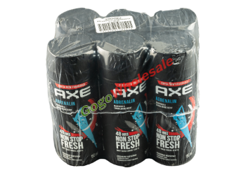Axe Adrenalin Deodorant Body Spray 6pk Axe, Adrenalin Deodorant Bodyspray, 6-Pack, energizing fragrance, fresh citrus, spicy notes, invigorated freshness, powerful odor protection, active man, gym, night out, portable canister, quick refresh, fast-paced lifestyle, value pack, bold spirit, elevate grooming routine.